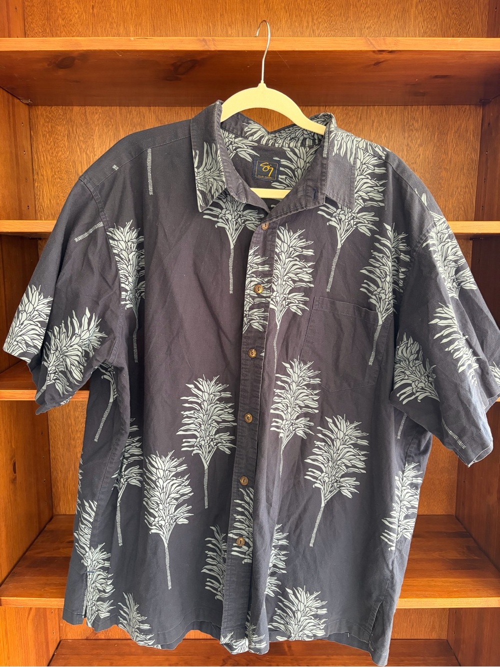 Sig Zane Palm Print Button-Up Shirt